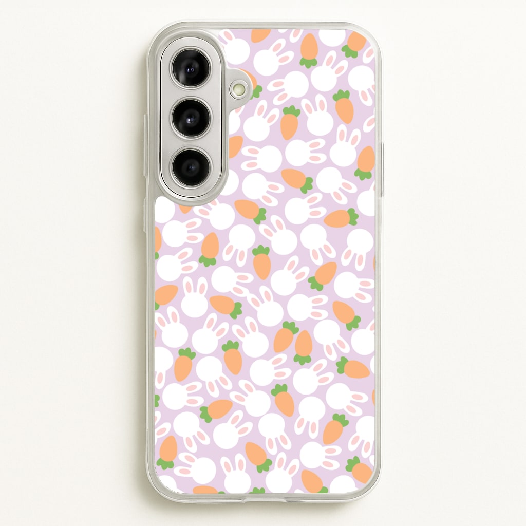 Rabbits And Carrots - Easter Patterns  - Easter Phone Case for Galaxy A56
