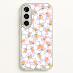 Rabbits And Carrots - Easter Patterns  - Easter Phone Case for Galaxy A56