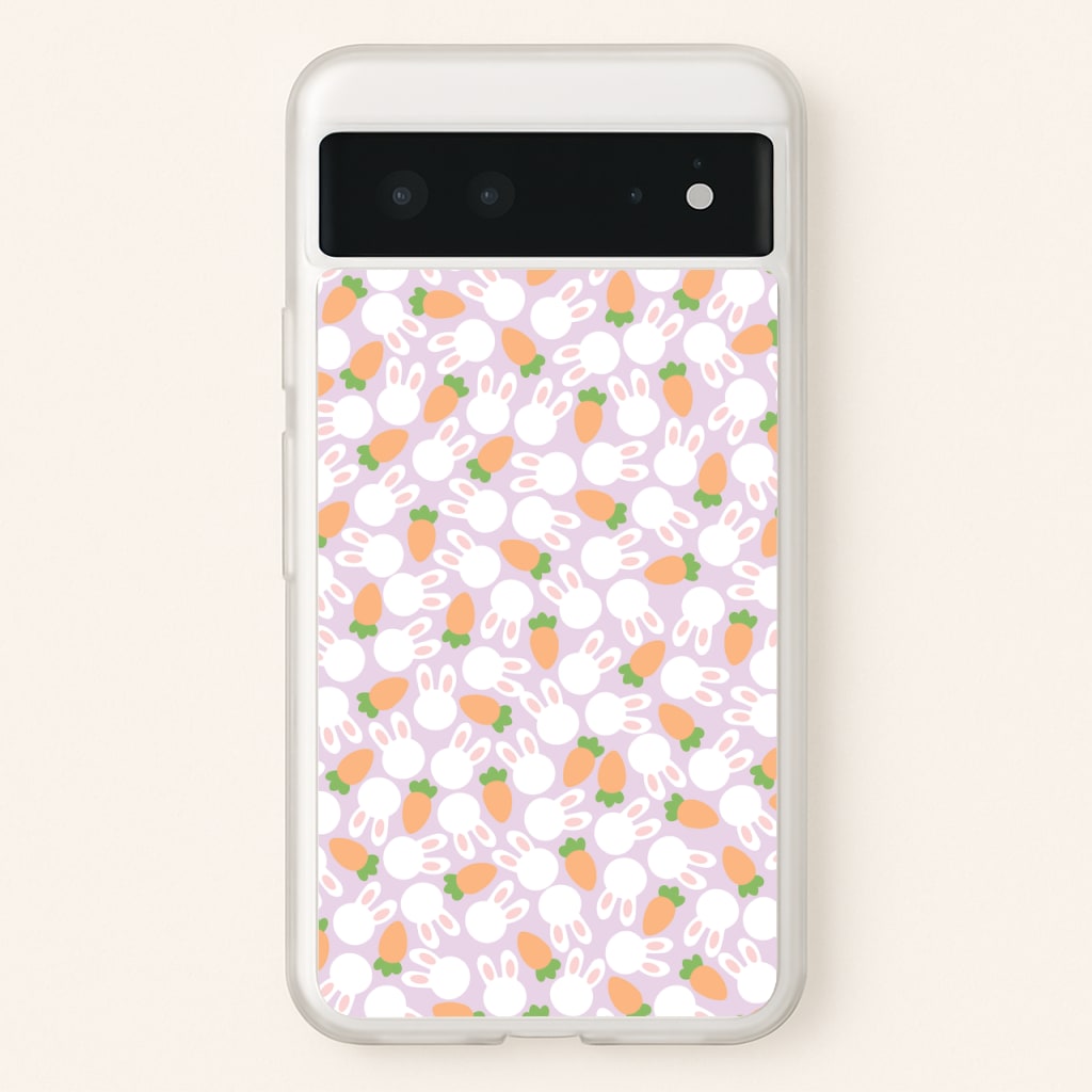 Rabbits And Carrots - Easter Patterns  - Easter Phone Case for Google Pixel 6
