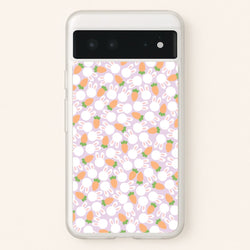 Rabbits And Carrots - Easter Patterns  - Easter Phone Case for Google Pixel 6