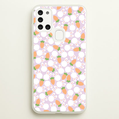 Rabbits And Carrots - Easter Patterns  - Easter Phone Case for Galaxy A21s