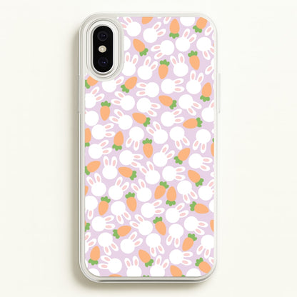 Rabbits And Carrots - Easter Patterns  - Easter Phone Case for iPhone XS Max