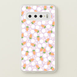 Rabbits And Carrots - Easter Patterns  - Easter Phone Case for Galaxy S10