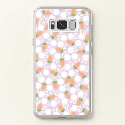 Rabbits And Carrots - Easter Patterns  - Easter Phone Case for Galaxy S8 Plus