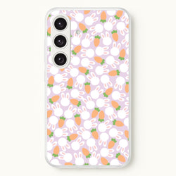 Rabbits And Carrots - Easter Patterns  - Easter Phone Case for Galaxy S24FE