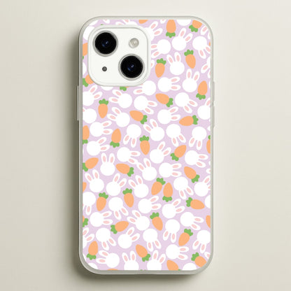 Rabbits And Carrots - Easter Patterns  - Easter Phone Case for iPhone 14