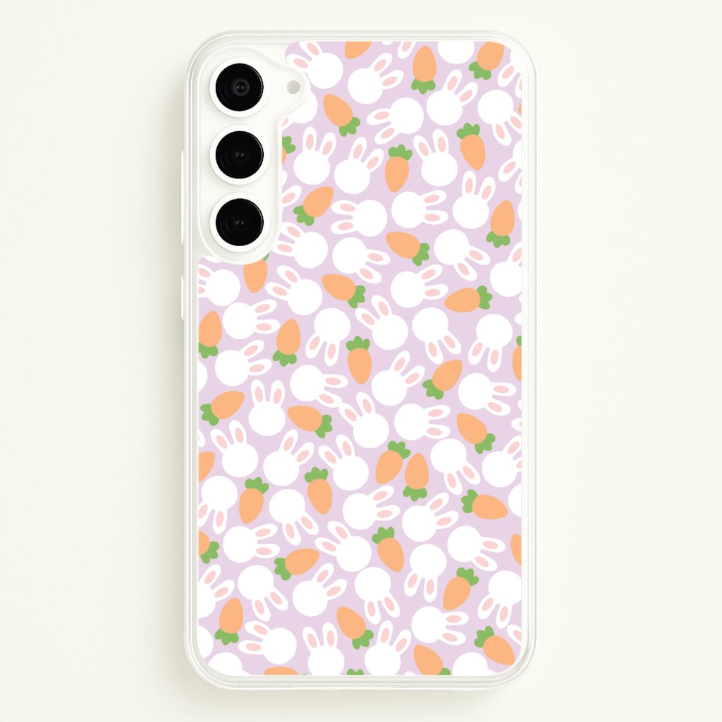 Rabbits And Carrots - Easter Patterns  - Easter Phone Case for Galaxy S23 Plus