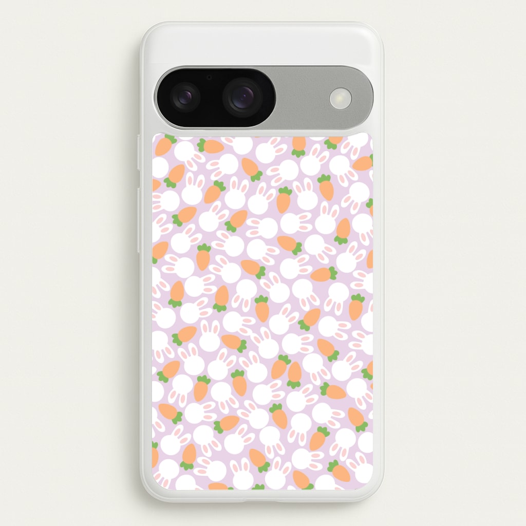 Rabbits And Carrots - Easter Patterns  - Easter Phone Case for Google Pixel 9 / 9 Pro