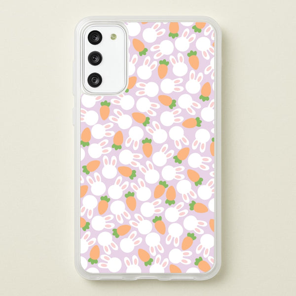 Rabbits And Carrots - Easter Patterns  - Easter Phone Case for Galaxy S20FE