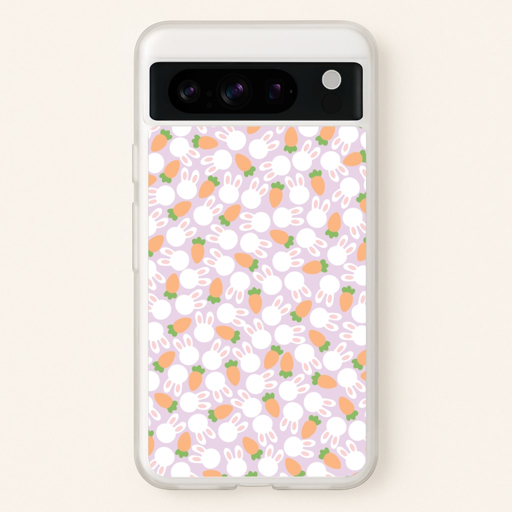 Rabbits And Carrots - Easter Patterns  - Easter Phone Case for Google Pixel 8 Pro