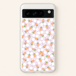 Rabbits And Carrots - Easter Patterns  - Easter Phone Case for Google Pixel 8 Pro