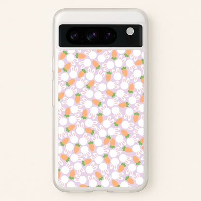 Rabbits And Carrots - Easter Patterns  - Easter Phone Case for Google Pixel 8 Pro