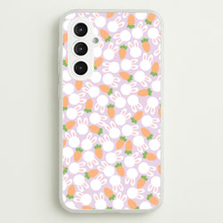 Rabbits And Carrots - Easter Patterns  - Easter Phone Case for Galaxy S23FE