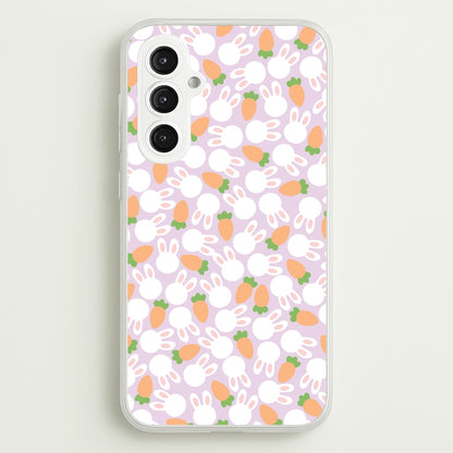 Rabbits And Carrots - Easter Patterns  - Easter Phone Case for Galaxy S23FE
