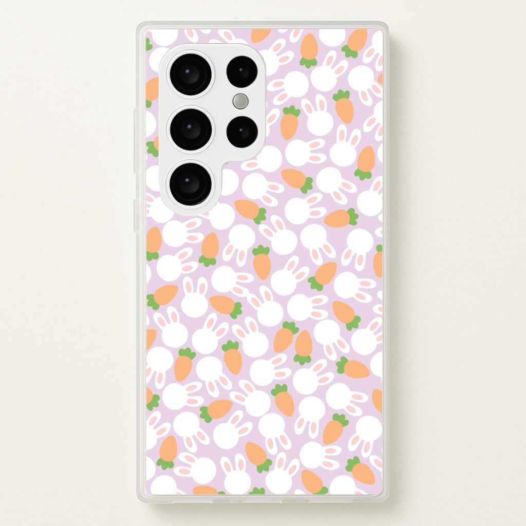 Rabbits And Carrots - Easter Patterns  - Easter Phone Case for Galaxy S24 Ultra