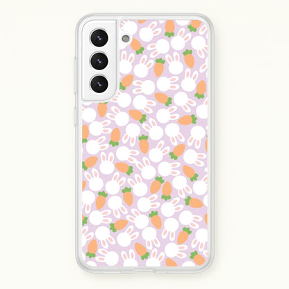 Rabbits And Carrots - Easter Patterns  - Easter Phone Case for Galaxy S21FE