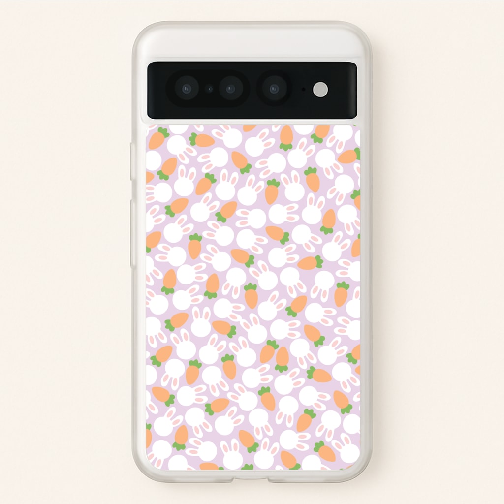Rabbits And Carrots - Easter Patterns  - Easter Phone Case for Google Pixel 7 Pro