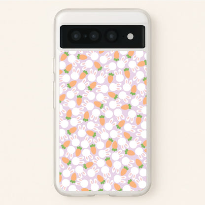 Rabbits And Carrots - Easter Patterns  - Easter Phone Case for Google Pixel 7 Pro