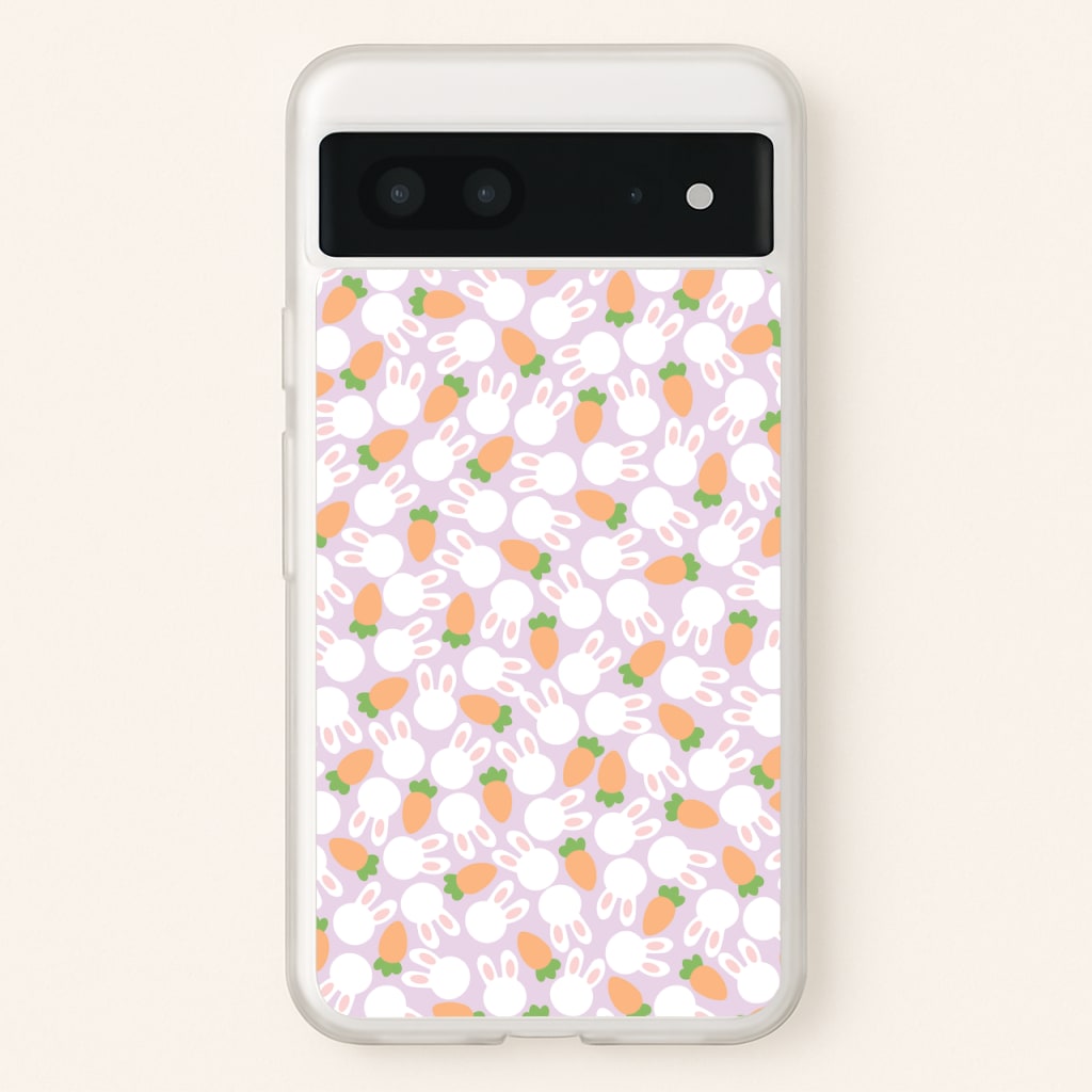 Rabbits And Carrots - Easter Patterns  - Easter Phone Case for Google Pixel 7