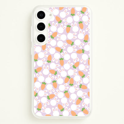 Rabbits And Carrots - Easter Patterns  - Easter Phone Case for Galaxy S23