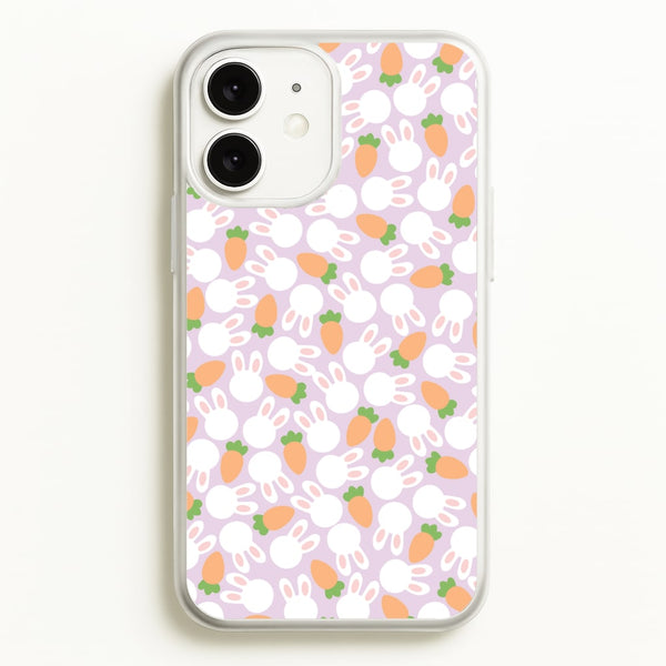 Rabbits And Carrots - Easter Patterns  - Easter Phone Case for iPhone 11