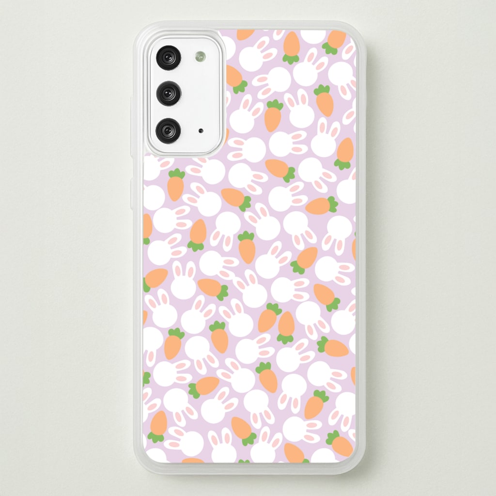 Rabbits And Carrots - Easter Patterns  - Easter Phone Case for Galaxy Note 20