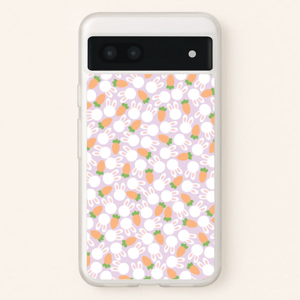 Rabbits And Carrots - Easter Patterns  - Easter Phone Case for Google Pixel 6a