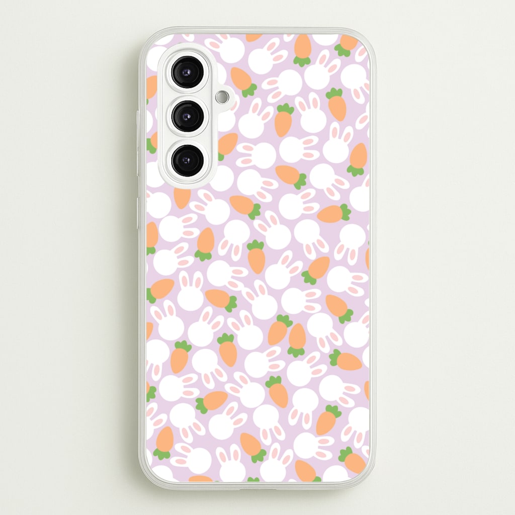 Rabbits And Carrots - Easter Patterns  - Easter Phone Case for Galaxy A16