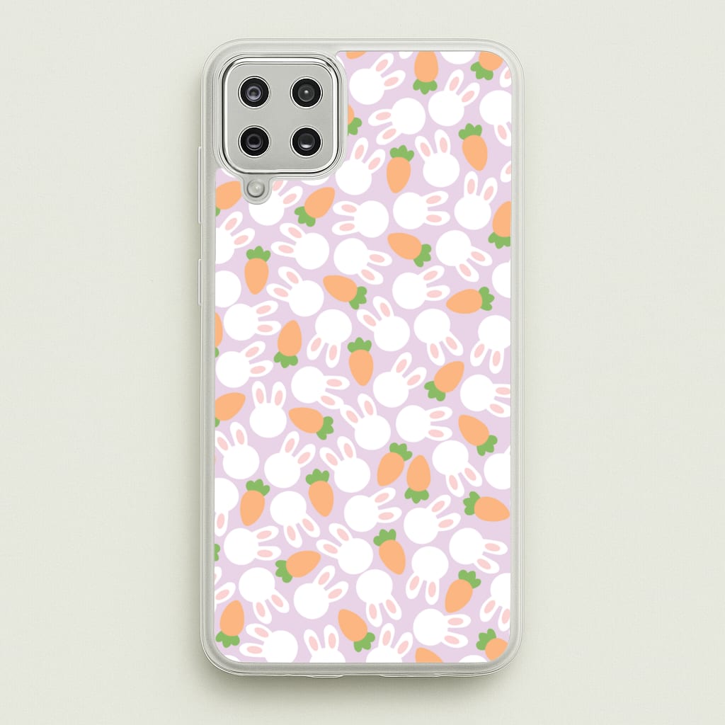 Rabbits And Carrots - Easter Patterns  - Easter Phone Case for Galaxy A12