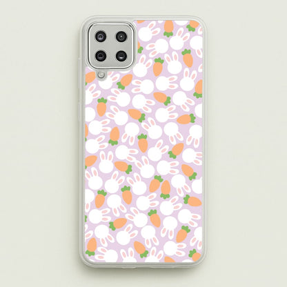Rabbits And Carrots - Easter Patterns  - Easter Phone Case for Galaxy A12