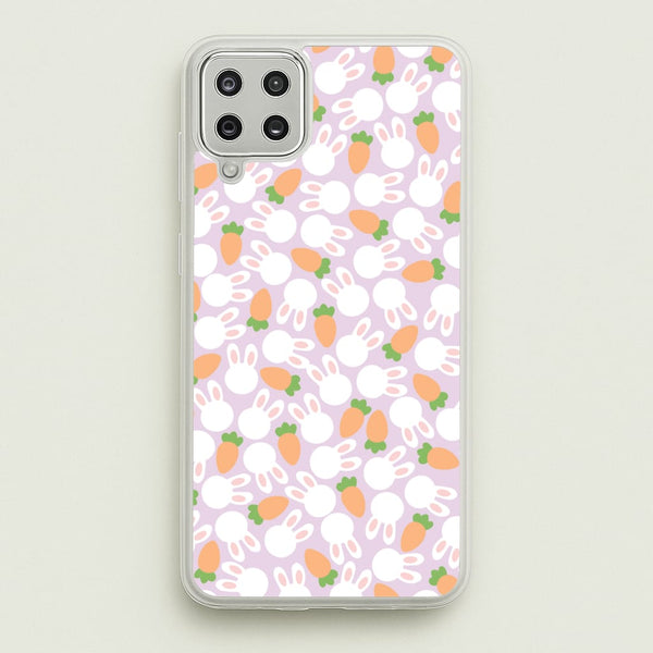 Rabbits And Carrots - Easter Patterns  - Easter Phone Case for Galaxy A12