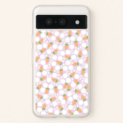 Rabbits And Carrots - Easter Patterns  - Easter Phone Case for Google Pixel 8