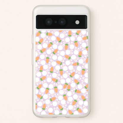 Rabbits And Carrots - Easter Patterns  - Easter Phone Case for Google Pixel 8
