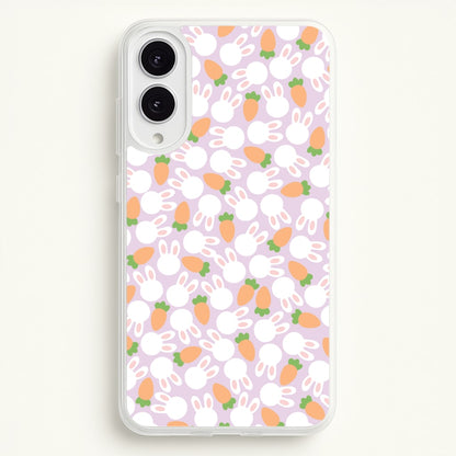 Rabbits And Carrots - Easter Patterns  - Easter Phone Case for Galaxy S25 Edge