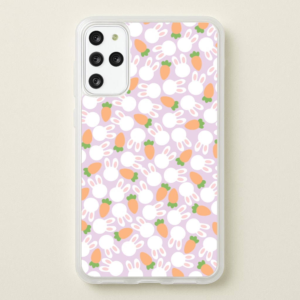 Rabbits And Carrots - Easter Patterns  - Easter Phone Case for Galaxy S20 Plus