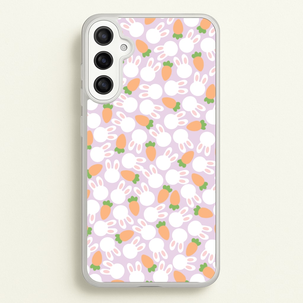 Rabbits And Carrots - Easter Patterns  - Easter Phone Case for Galaxy A34