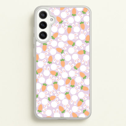 Rabbits And Carrots - Easter Patterns  - Easter Phone Case for Galaxy A34
