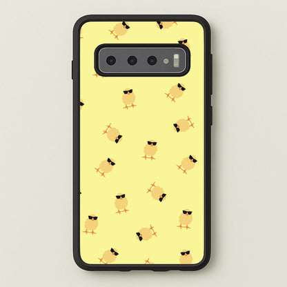 Chicks With Sunglasses Pattern  - Easter Phone Case for Galaxy S10 Plus