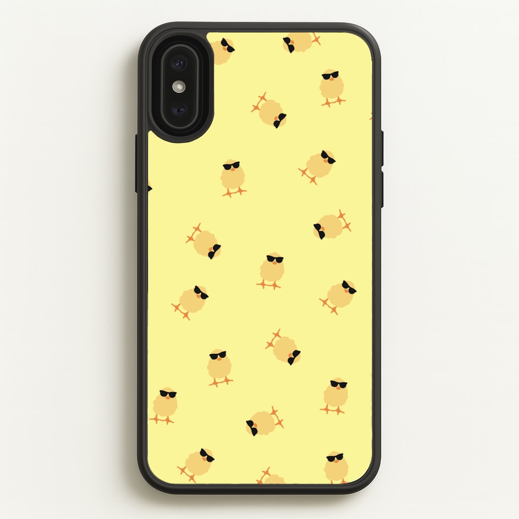Chicks With Sunglasses Pattern  - Easter Phone Case for iPhone XS Max