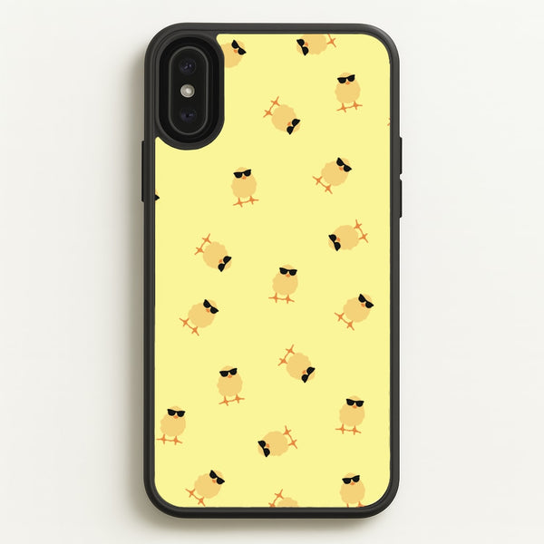 Chicks With Sunglasses Pattern  - Easter Phone Case for iPhone XS Max