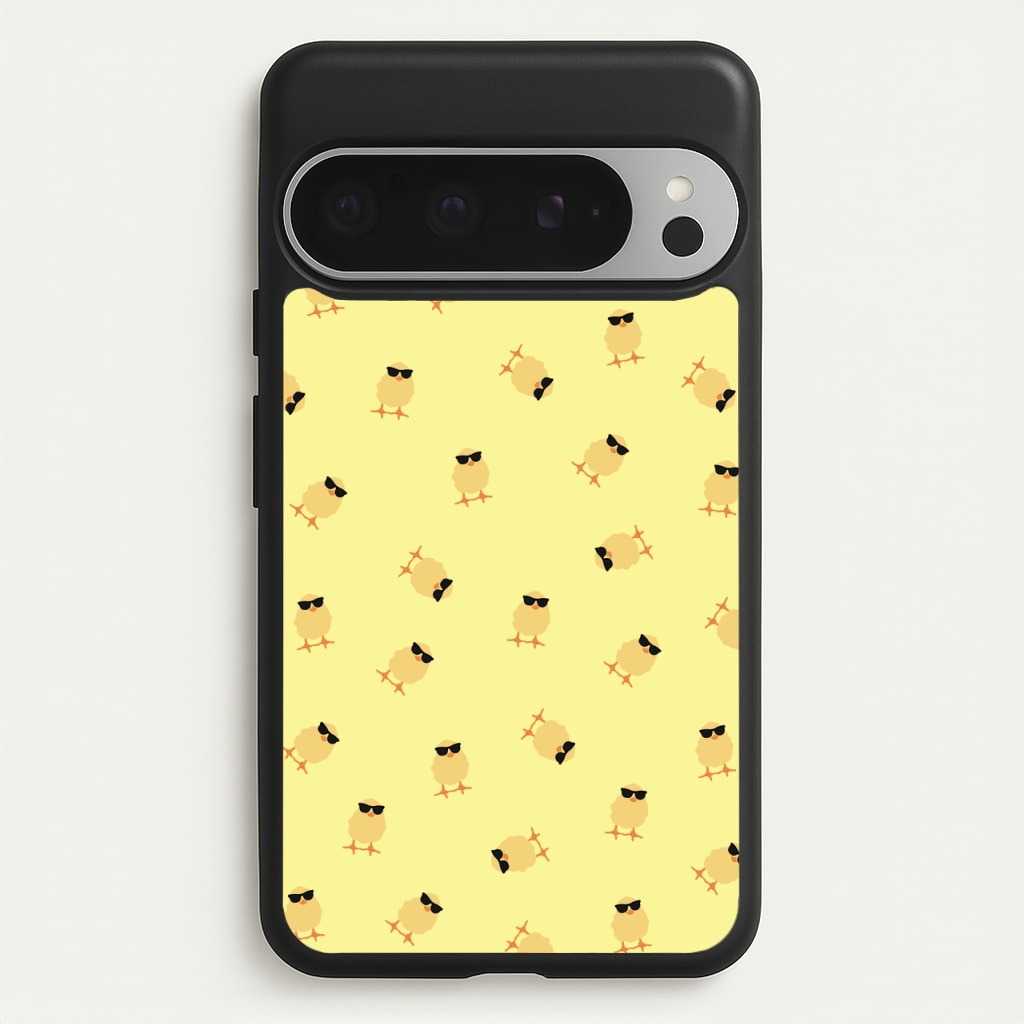Chicks With Sunglasses Pattern  - Easter Phone Case for Google Pixel 9 Pro XL