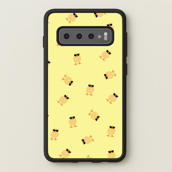 Chicks With Sunglasses Pattern  - Easter Phone Case for Galaxy S10