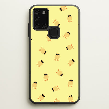 Chicks With Sunglasses Pattern  - Easter Phone Case for Galaxy A21s