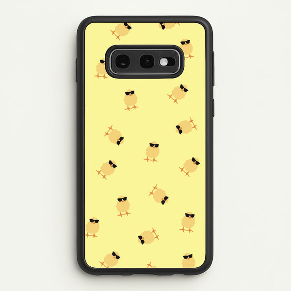 Chicks With Sunglasses Pattern  - Easter Phone Case for Galaxy S10e