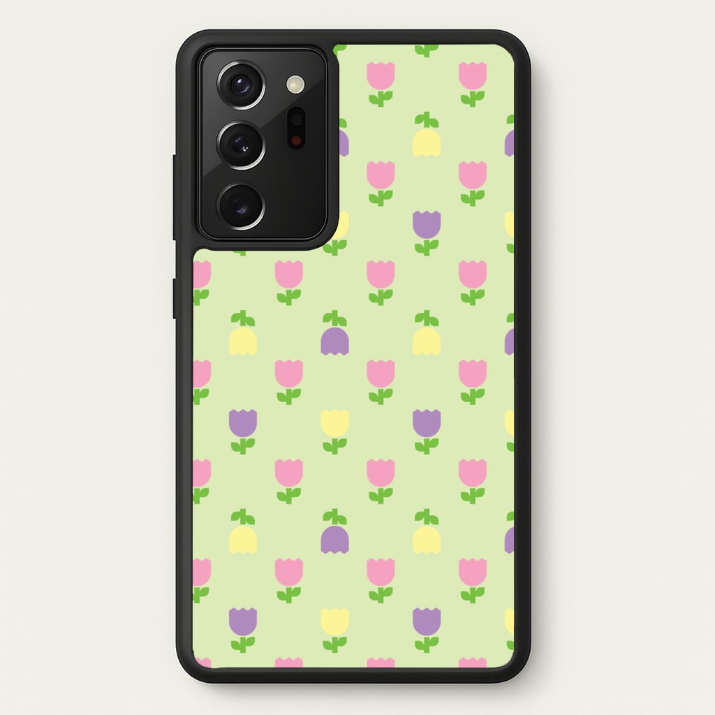 Pastel Tulips Pattern  - Easter Phone Case for Galaxy Note 20 Ultra