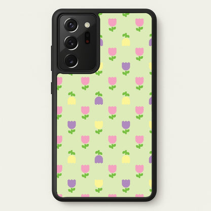 Pastel Tulips Pattern  - Easter Phone Case for Galaxy Note 20 Ultra