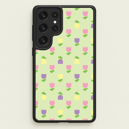 Pastel Tulips Pattern  - Easter Phone Case for Galaxy S23 Ultra