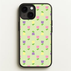 Pastel Tulips Pattern  - Easter Phone Case for iPhone 13 Mini