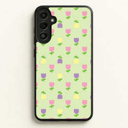 Pastel Tulips Pattern  - Easter Phone Case for Galaxy A36
