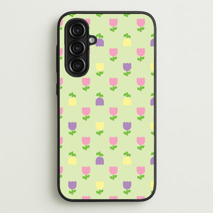 Pastel Tulips Pattern  - Easter Phone Case for Galaxy A16